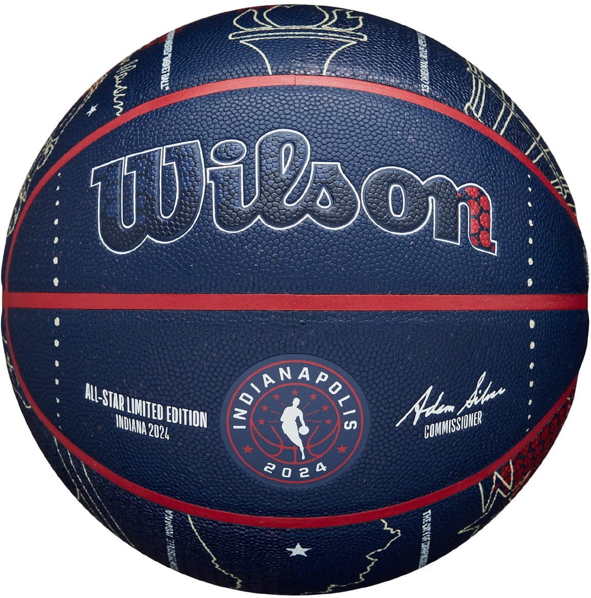 Piłka do koszykówki Wilson 2024 NBA All Star Collector