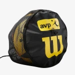 Zbliżenie na logo AVP na torbie na piłkę do siatkówki Wilson AV