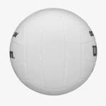 Widok z boku piłki do siatkówki plażowej Wilson AVP Soft Play - biała, idealna do rekreacyjnej gry
