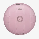 Piłka do siatkówki plażowej Wilson AVP Soft Play - różowa, widok z góry z logo Wilson i AVP