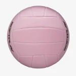 Piłka plażowa Wilson AVP Soft Play - różowa, widok na boczne panele i logo Soft Play