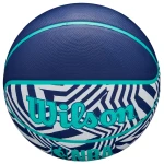Wilson NBA DRV Plus Dazzle Camo - widok od góry, prezentujący unikalny układ paneli i wyraziste kolory.