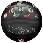 Wytrzymała piłka do koszykówki Wilson NBA All Team Premiere w czarnym kolorze