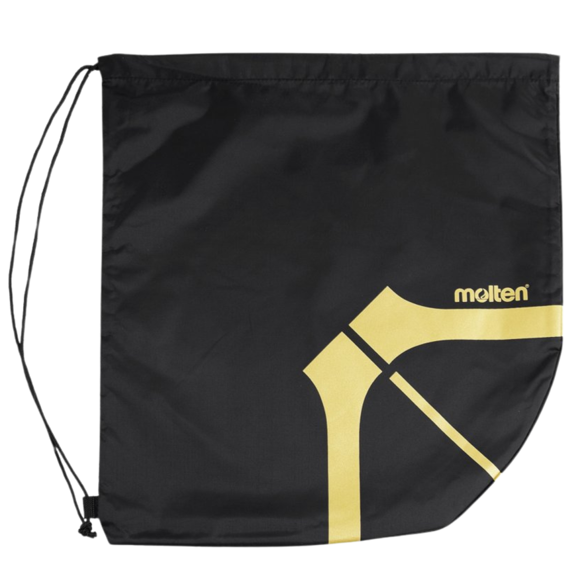Czarny worek Molten na piłkę do koszykówki – funkcjonalna torba sportowa z sznurkiem
