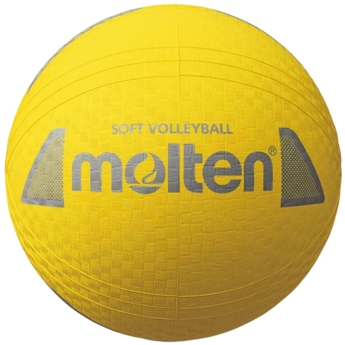 Piłka do siatkówki Molten Soft Volleyball  żółta, widok z boku