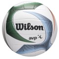 Piłka do siatkówki plażowej Wilson AVP PXL – widok z bliska, wzór zielono-brązowy