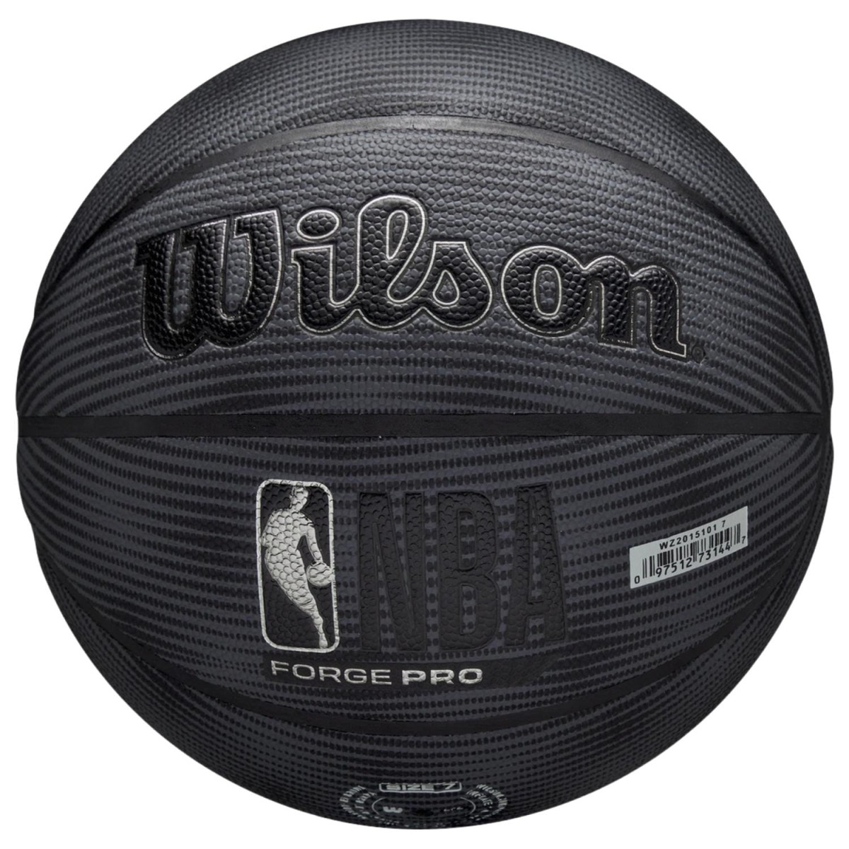 Czarna Wilson piłka do koszykówki NBA Forge Pro do gry outdoor i indoor