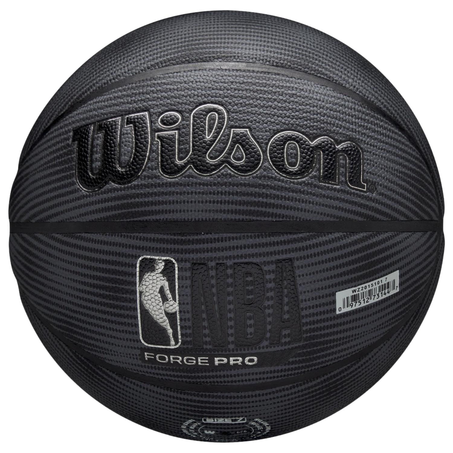 Czarna Wilson piłka do koszykówki NBA Forge Pro do gry outdoor i indoor
