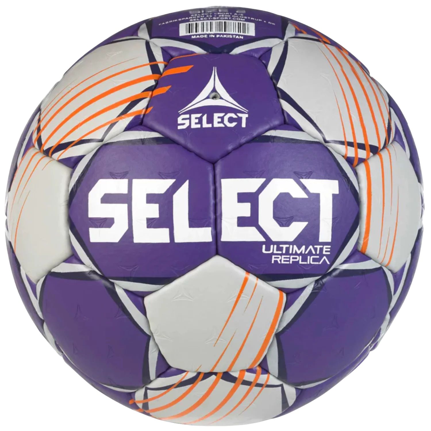 Fioletowo-szara piłka do piłki ręcznej dla dzieci i dorosłych Select Ultimate Replica V24 rozmiar 2.