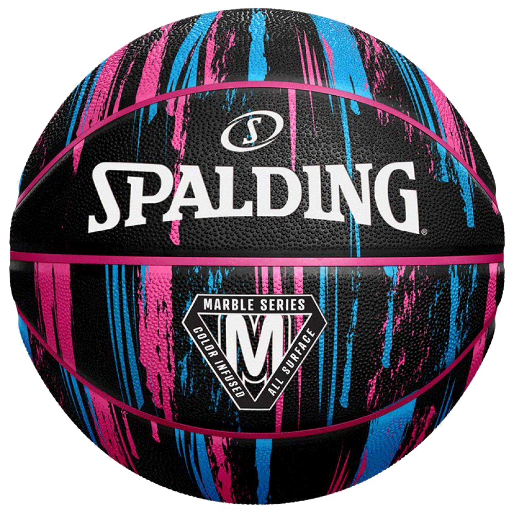 Piłka do koszykówki Spalding Marble (Black / Pink)